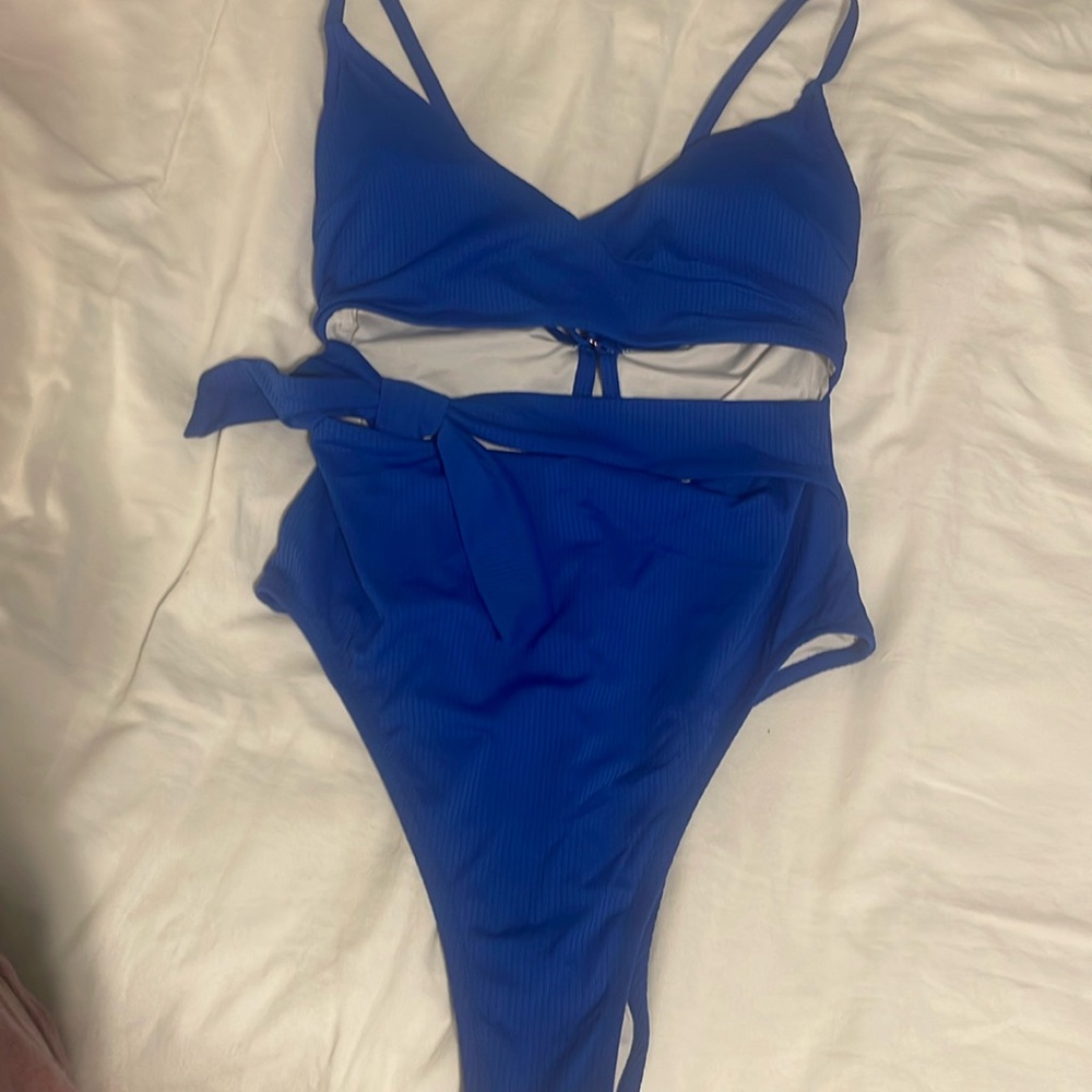 Blue cut out one piece